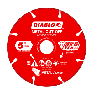 Diablo DDD050DIA101F - 5" Diamond Metal Cut-Off Disc