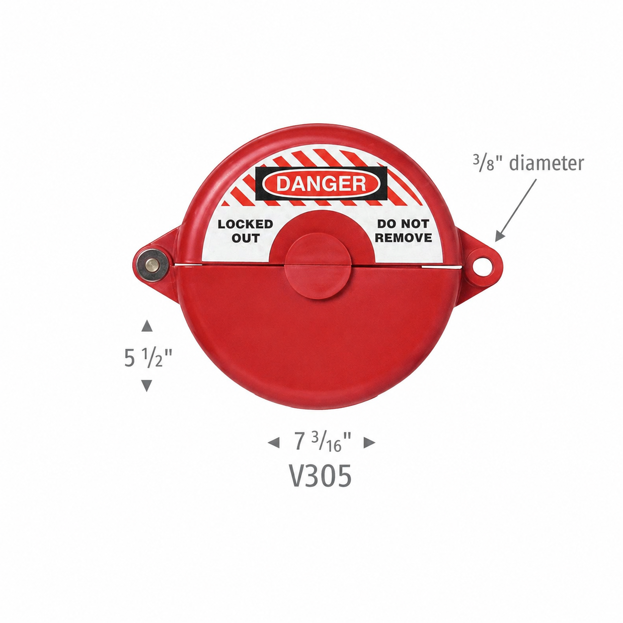 ABUS 00365 V305 Gate Valve Lockout For 2.5" to 5" Valve Diameter