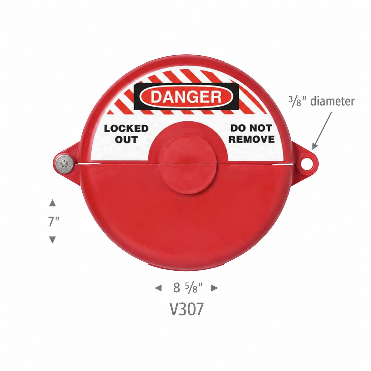 ABUS 00365 V307 Gate Valve Lockout For 5" to 6.5" Valve Diameter