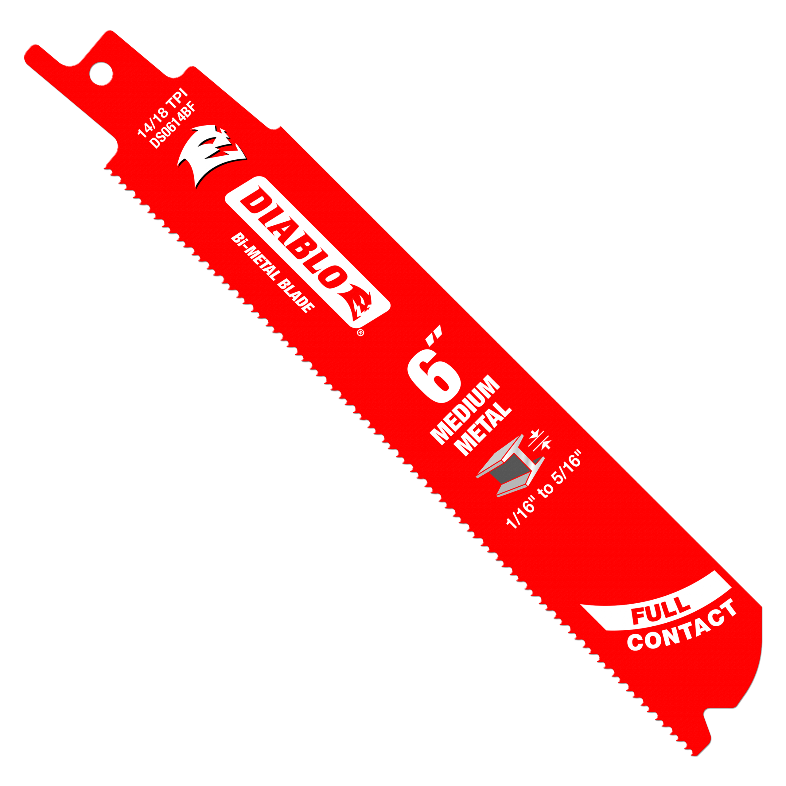 Diablo DS0614BF15 - 6" 14/18TPI Bi-Metal Reciprocating Saw Blades for Medium Metal (15-pk)