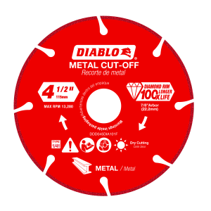 Diablo DDD045DIA101F - 4-1/2" Diamond Metal Cut-Off Disc